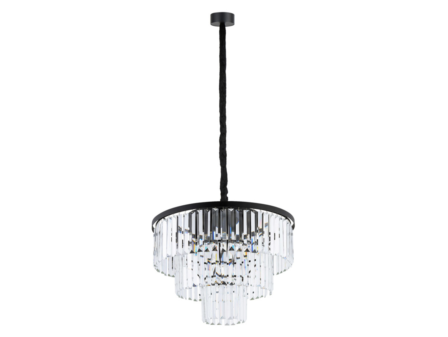 Lampa wisząca Cristal 9-punktowa kryształowa transparentna