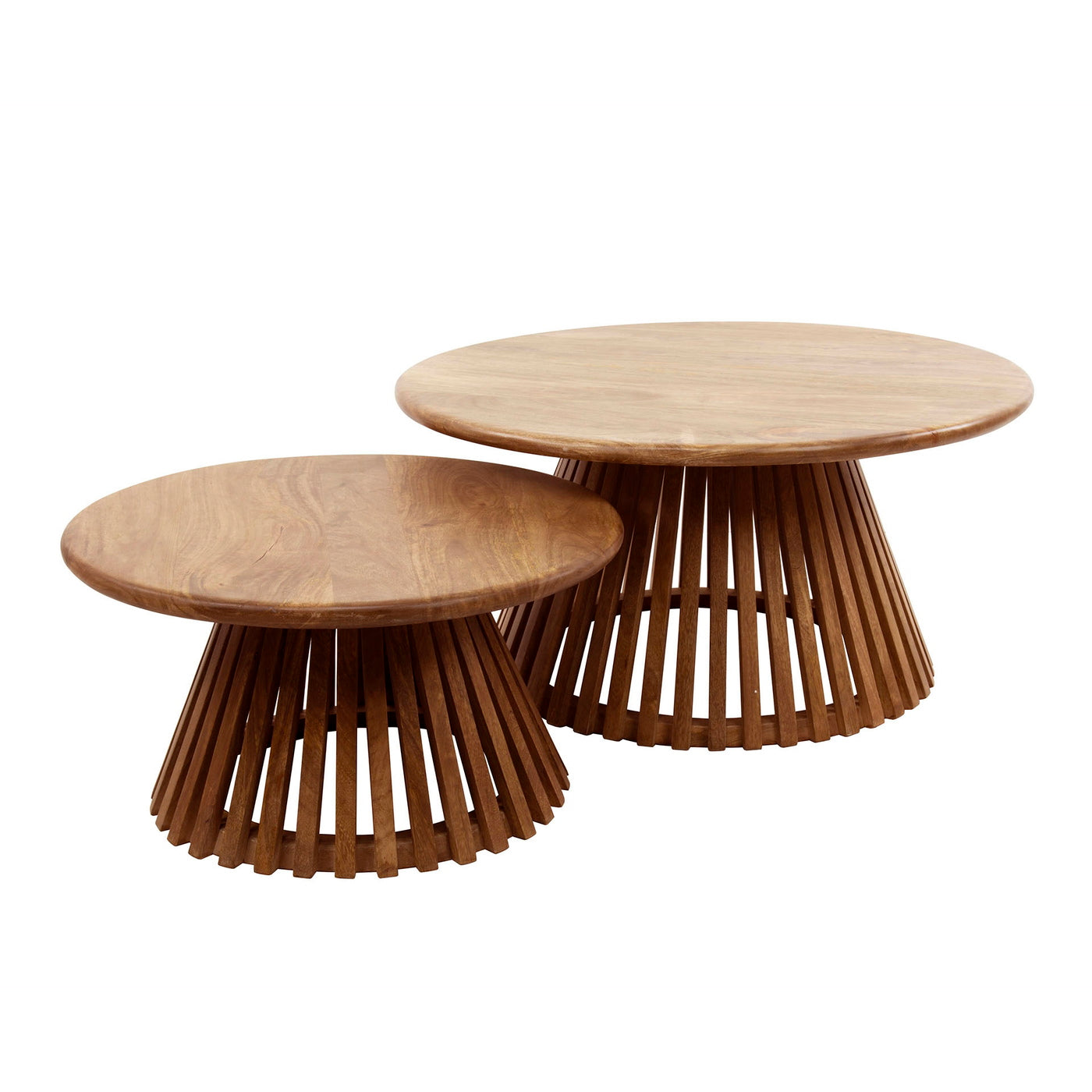 Giga Meubel Salontafel Tweak Conisch - Hout - Set van 2 - 80x80x40cm
