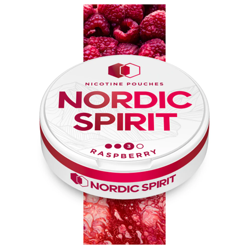 Nordic Spirit Nicotine Pouch Raspberry 9mg - Strong