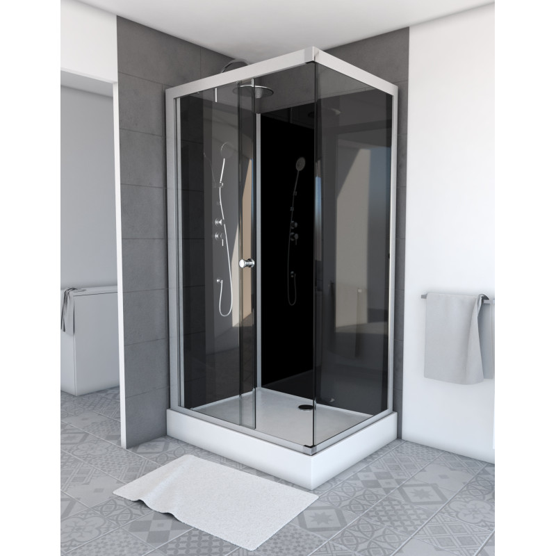 Cabine de douche Eclipse rectangle 80 x 110 x 230 cm AURLANE