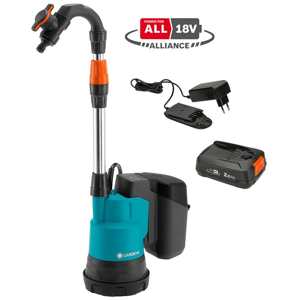 Gardena 2000/2 P4A Battery Clean Water Pump 18V