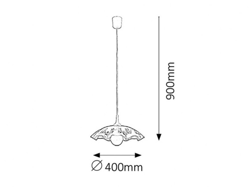 Lampa wisząca białe wzorzyste Vino 1xE27x60W wym: 90x40x40 cm Rabalux