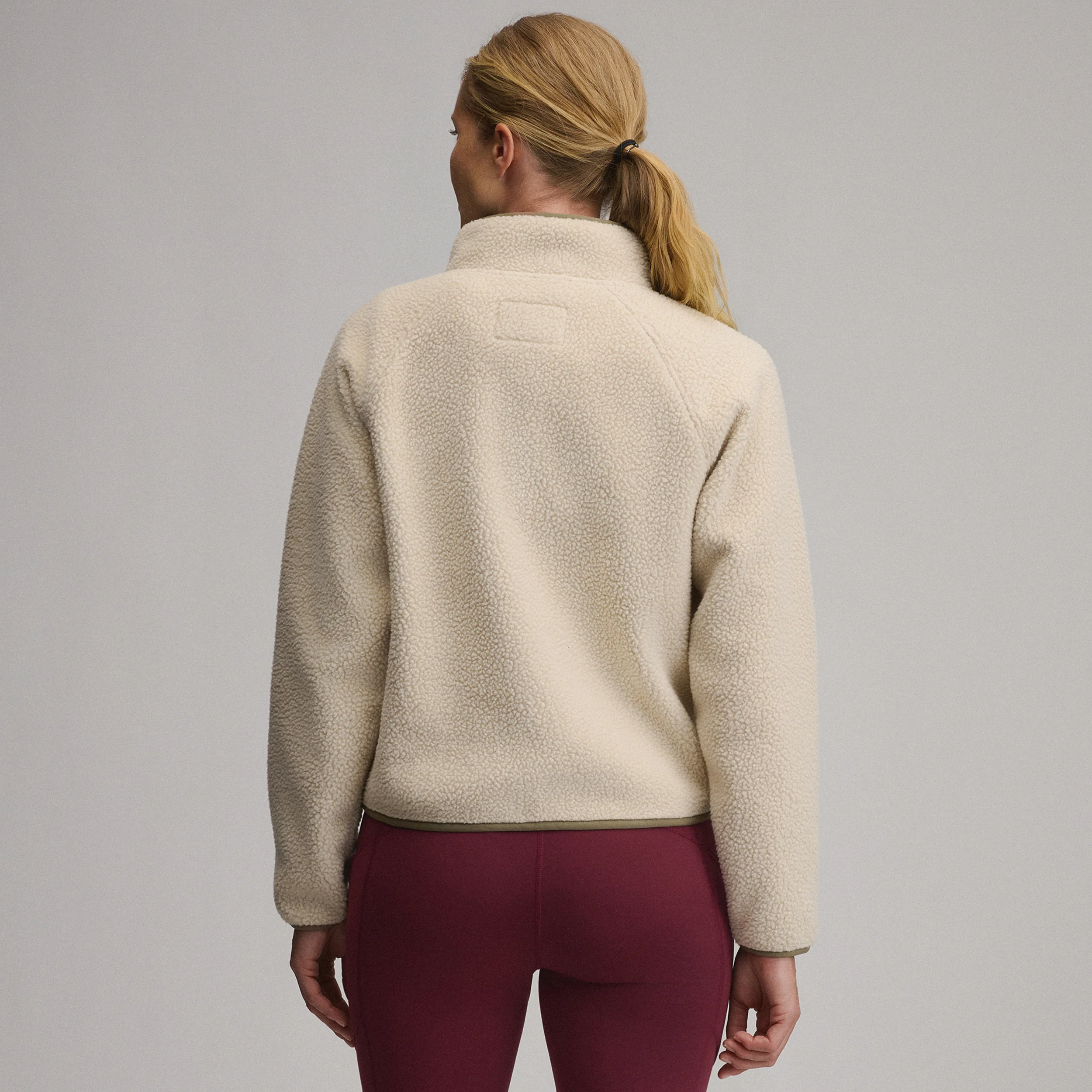 Women's Plush Fleece Snap-Mock Pullover
