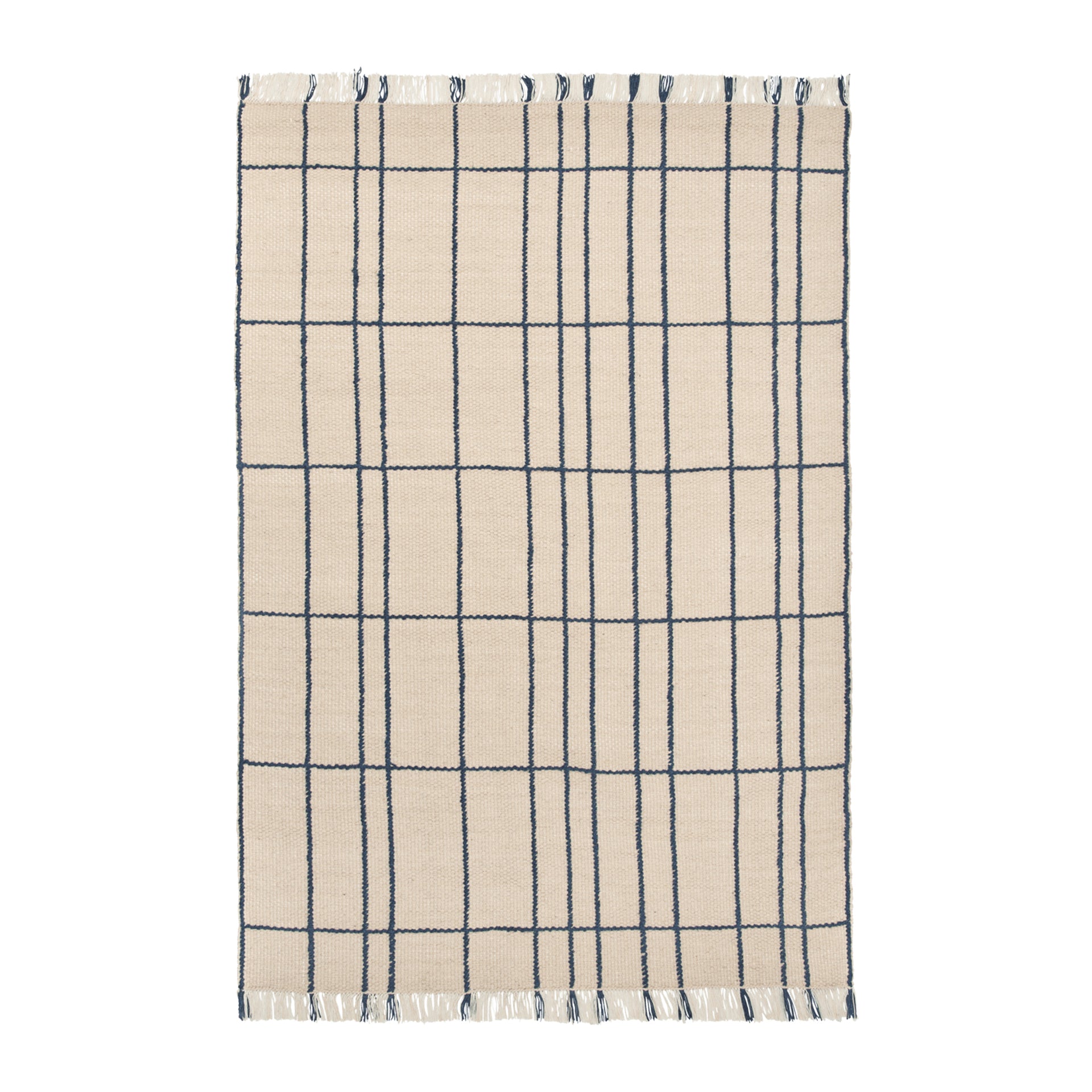 Ferm Living Sen Vloerkleed 170 x 240 cm - Parchment / Indigo