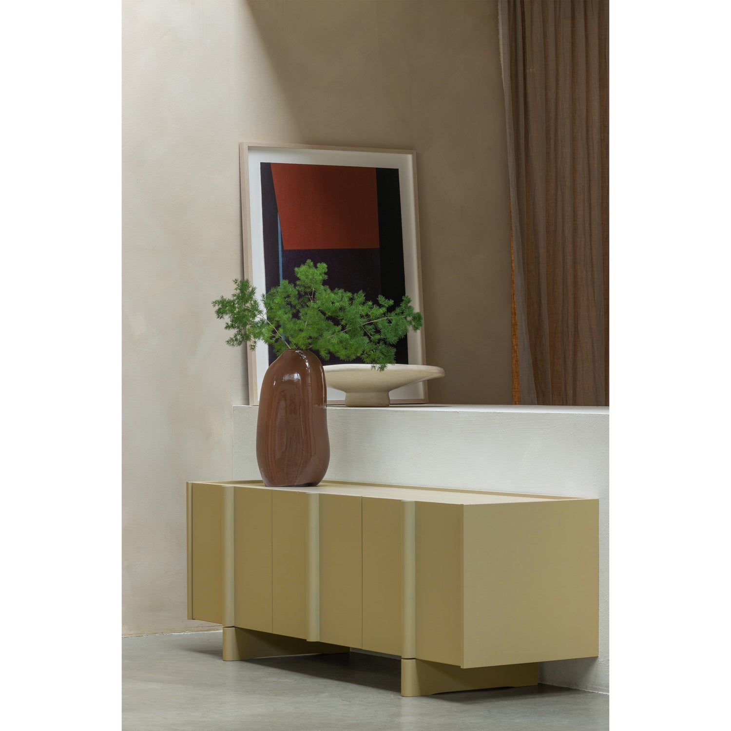 WOOOD Basu Tv-meubel Grenenhout B 152 cm - Moss