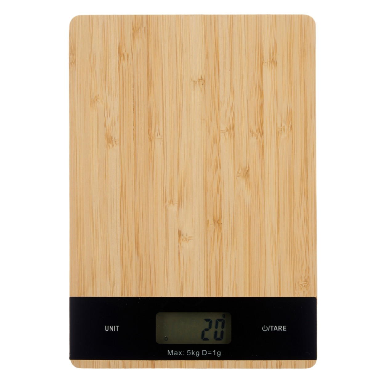 Cyfrowa waga kuchennna bambusowa do 5 kg