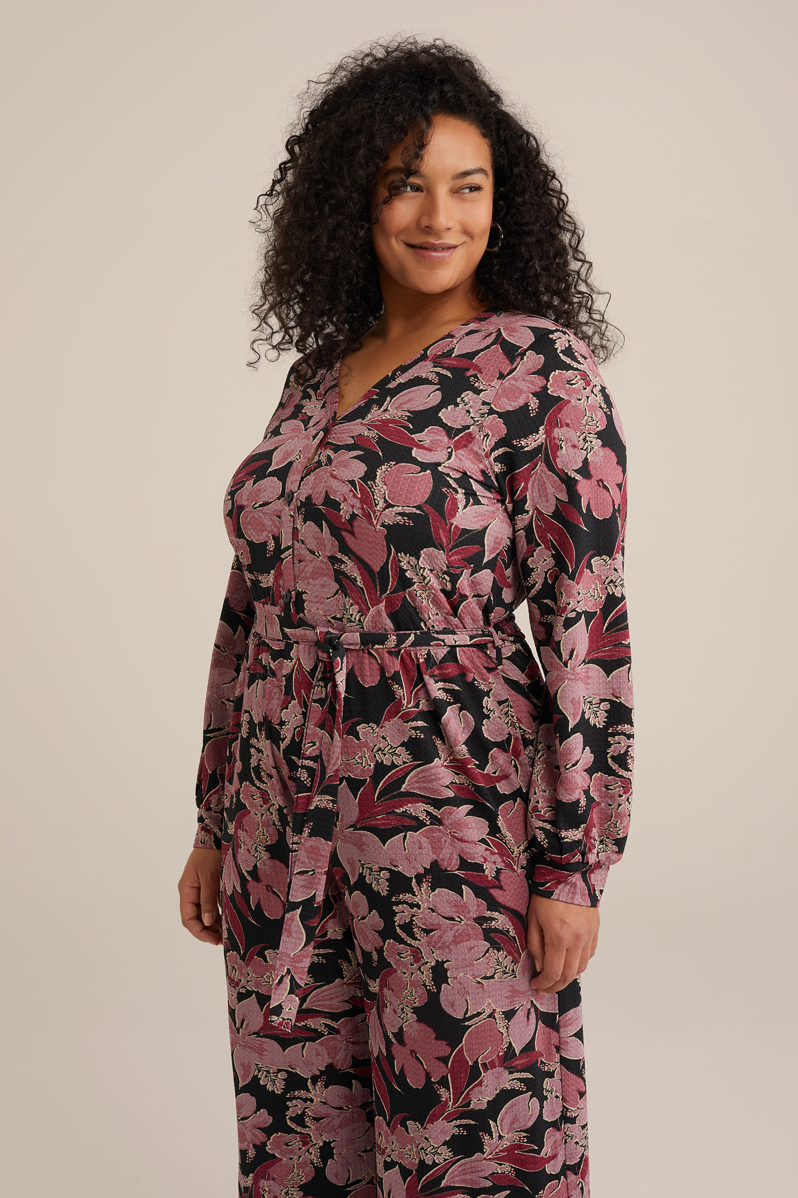 Dames jumpsuit met print - Curve