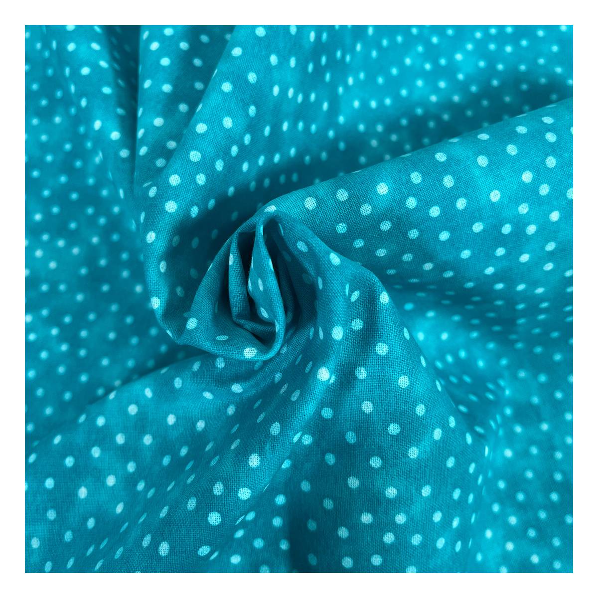 Sky Blue Spotty Cotton Textured Blender Fabric by the Metre