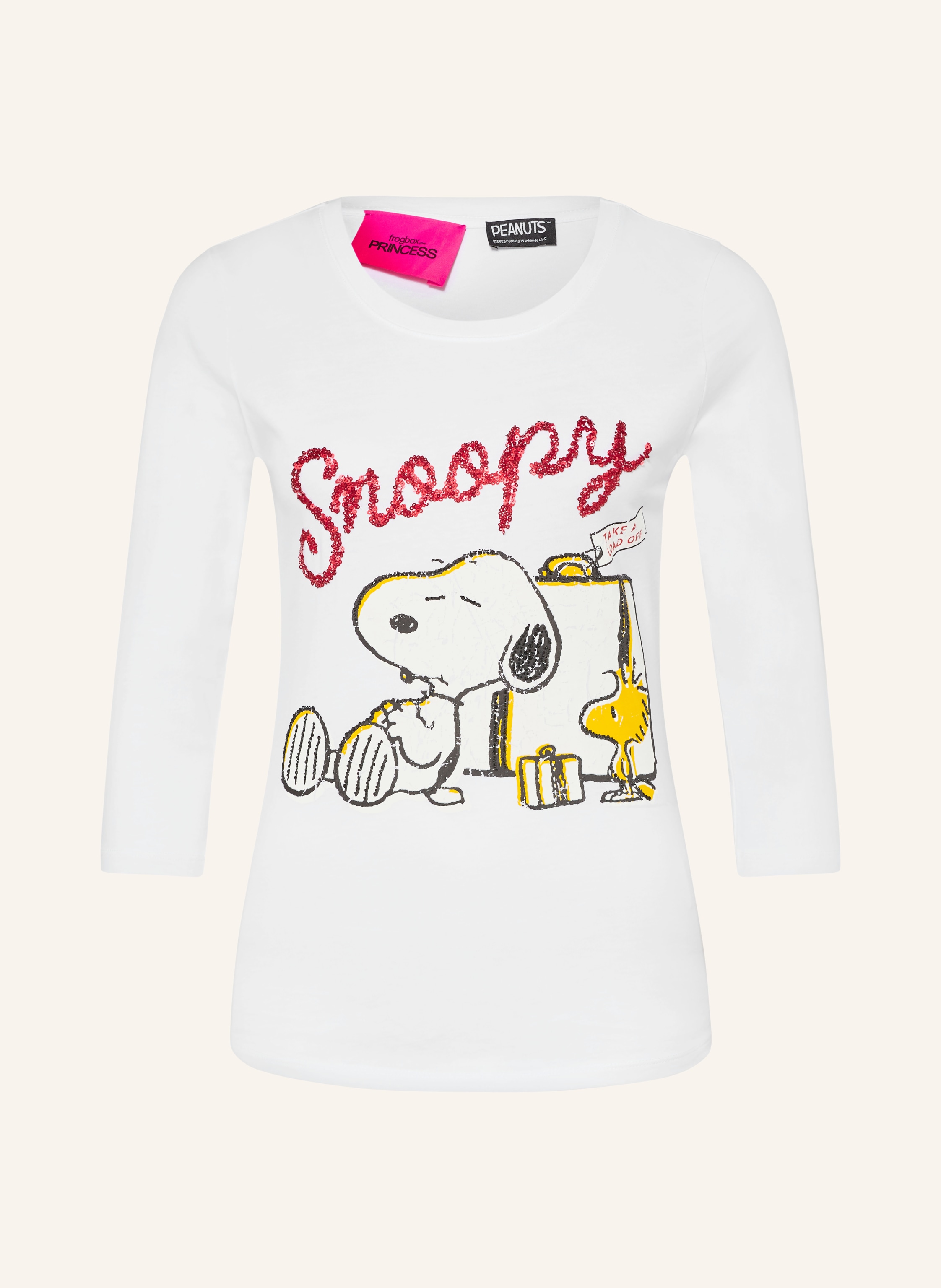 FrogBox Shirt mit 3/4-Arm und Pailletten