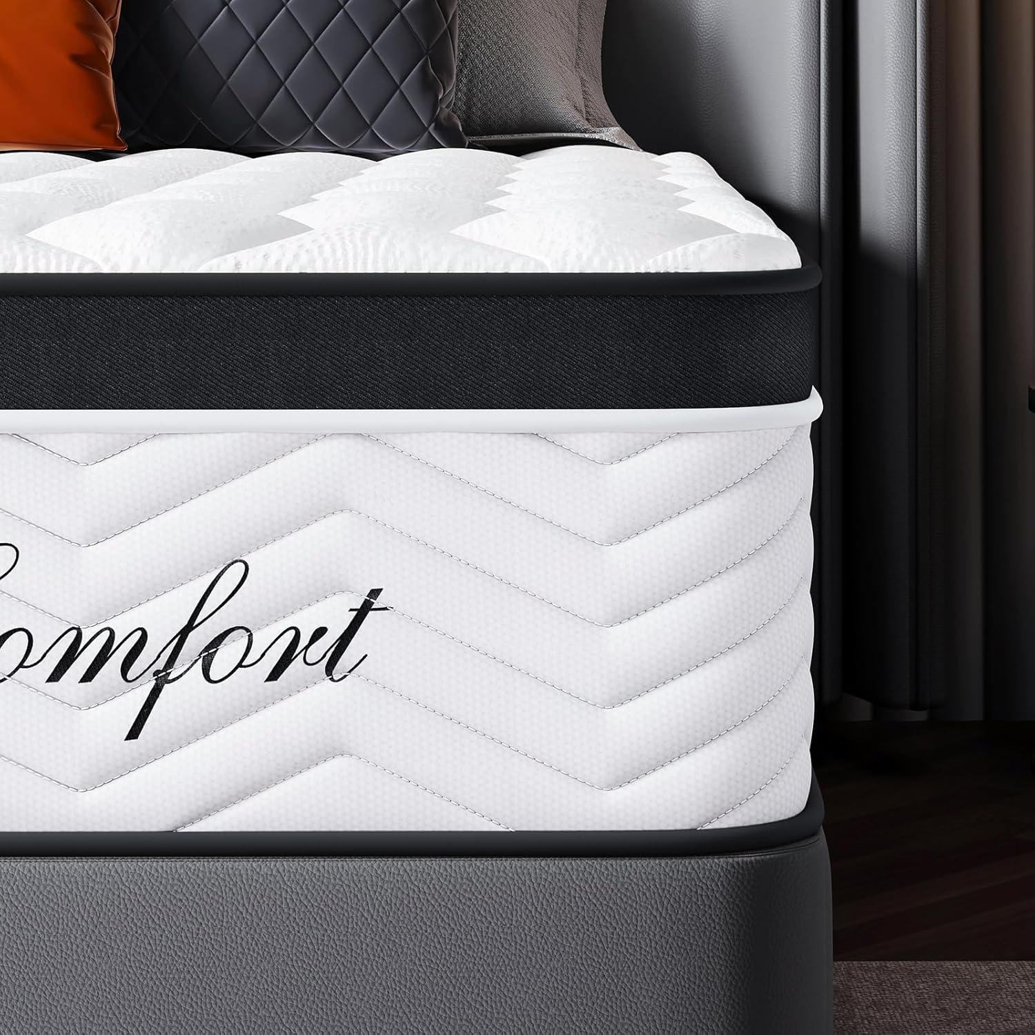 14-Inch Queen Size Mattress - Hybrid Medium Firm Queen Mattress Memory Foam CertiPUR-US Certified Innerspring Pressure Relief Motion Isolation Matress in a Box