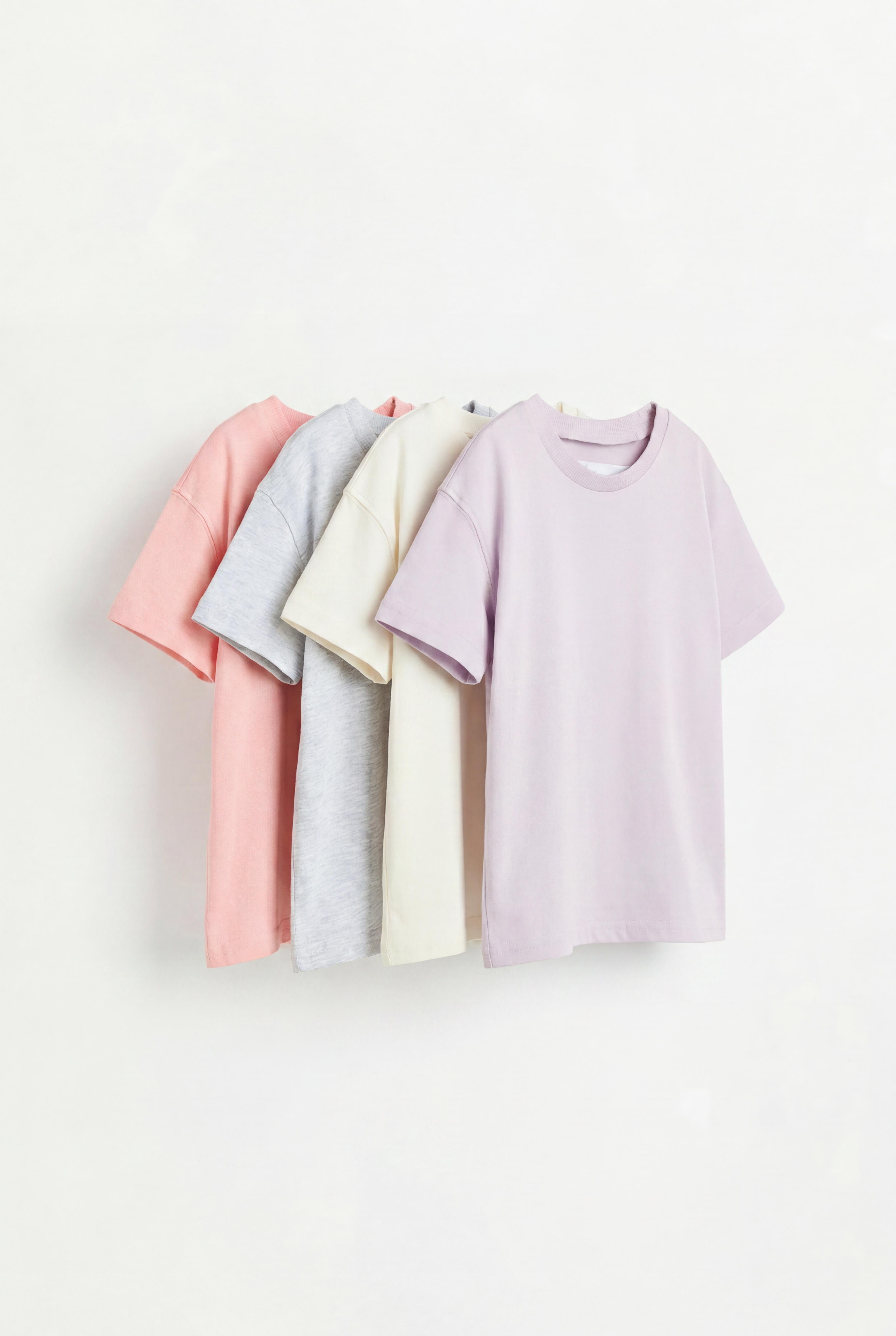 Pack 4 camisetas lisas