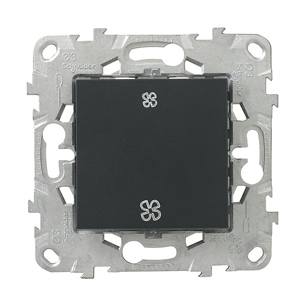 Interrupteur commande VMC 2 boutons 10A Schneider Electric Unica Déco anthracite