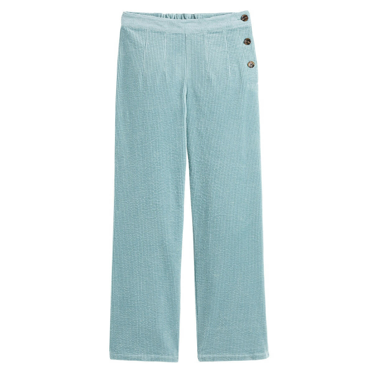 Pantalon large, taille haute en velours côtelé