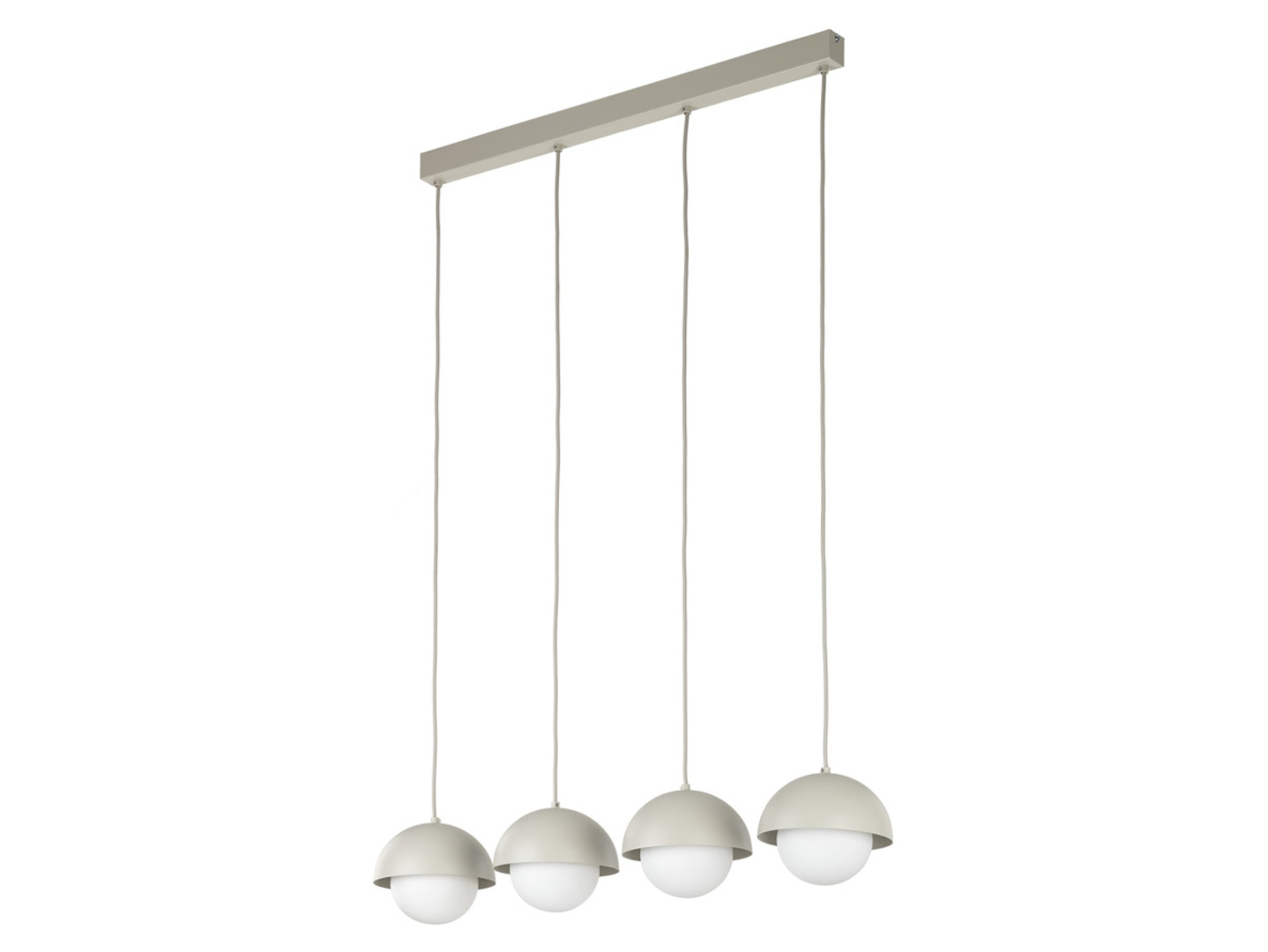 Lampa wisząca Bono 4-punktowa szklana beżowo-biała