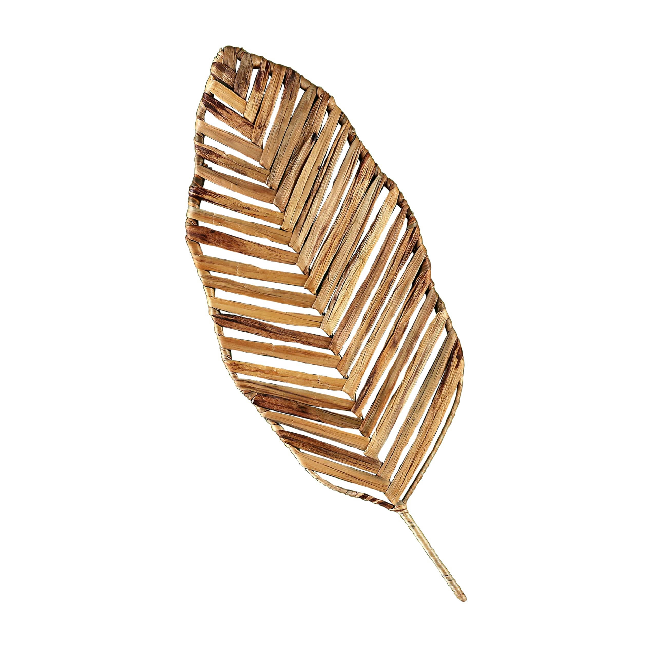 PALMETTE - Plaque décorative en fibres naturelles beige