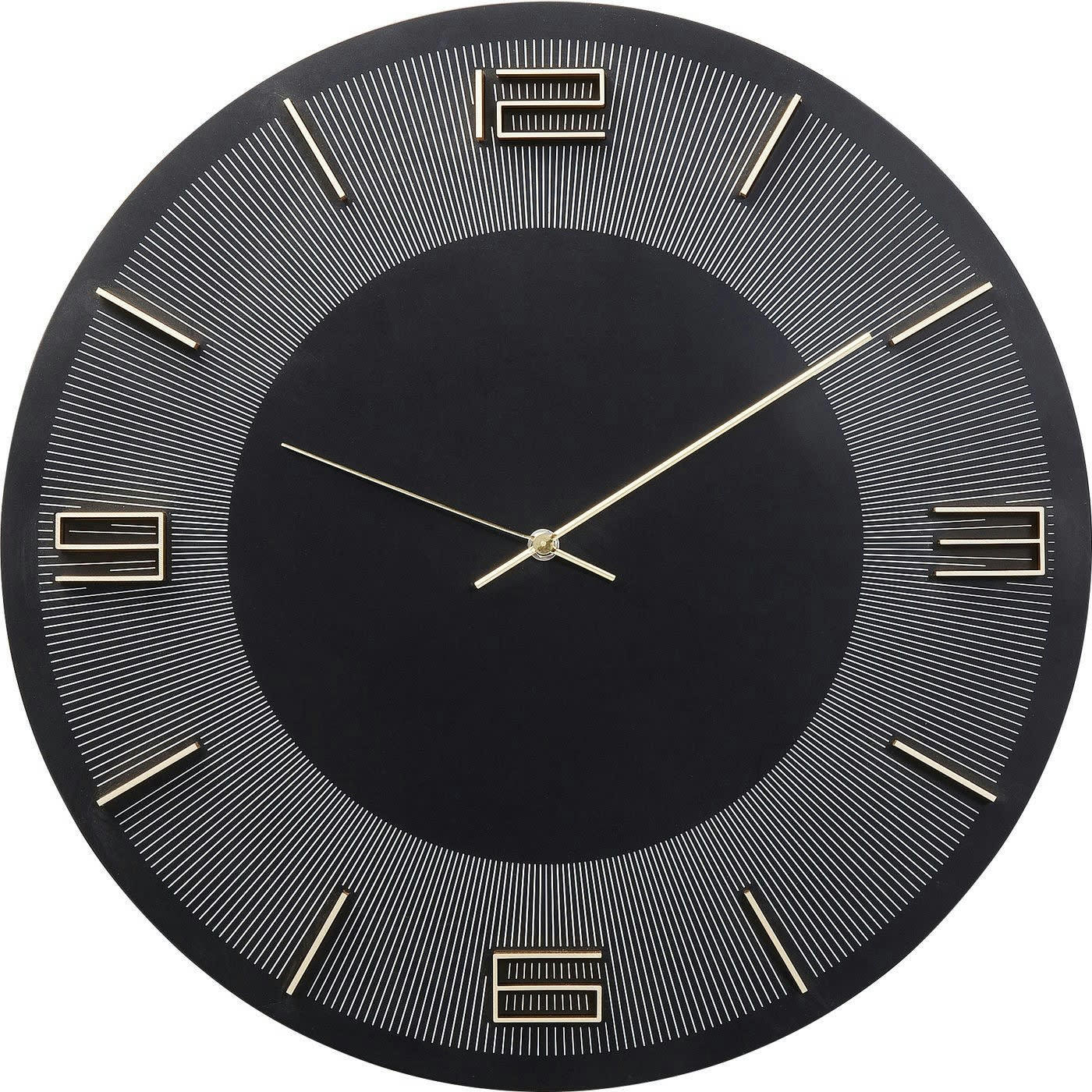 LEONARDO - Horloge noire et dorée D49