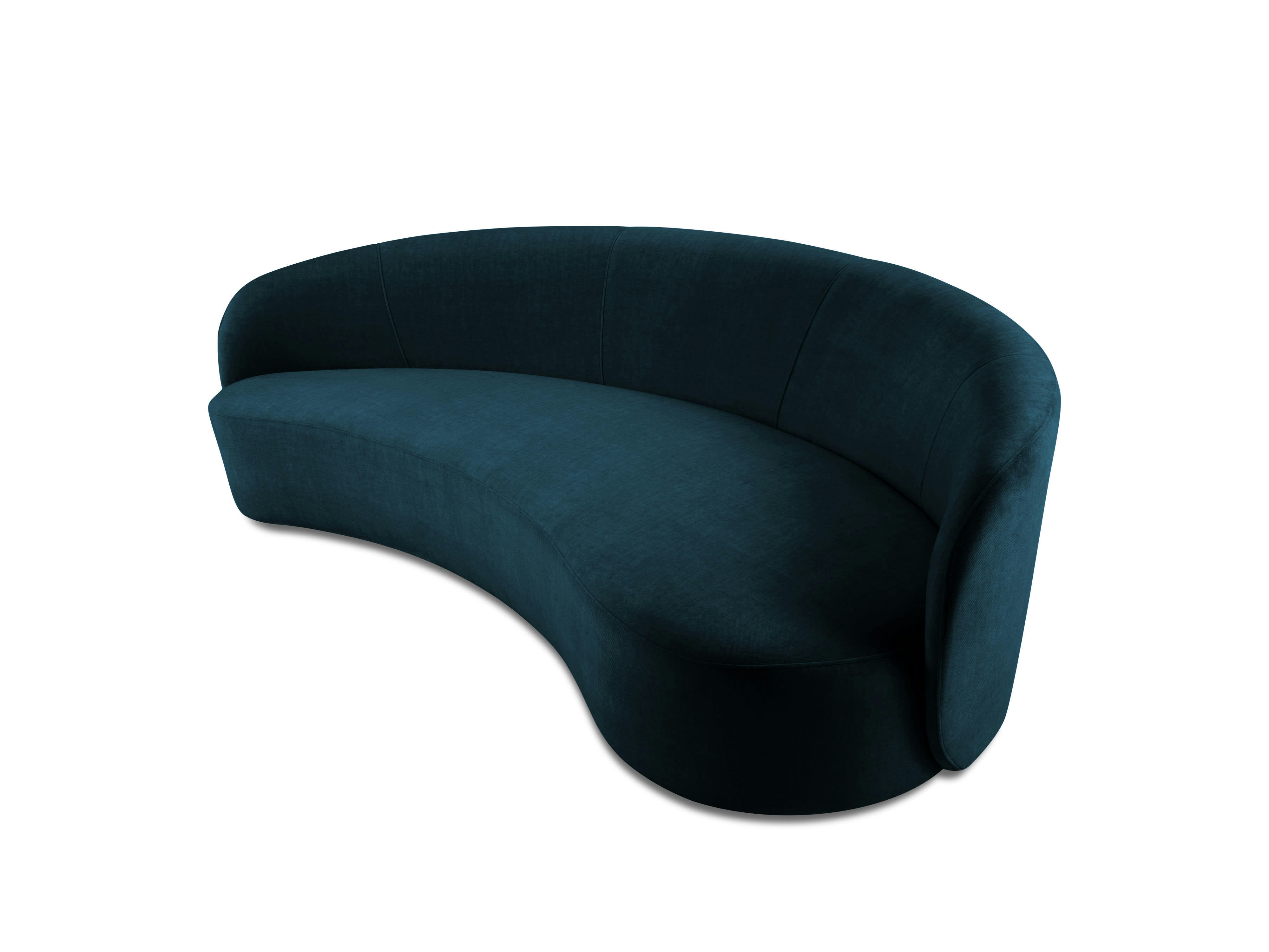 ALICE - Canapé 3 places en velours pétrole profond