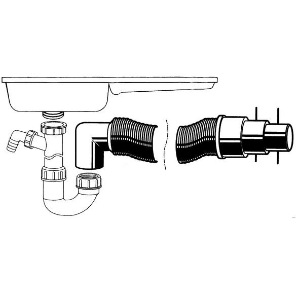 Ablauftechnik, für Spülen, Kunststoff