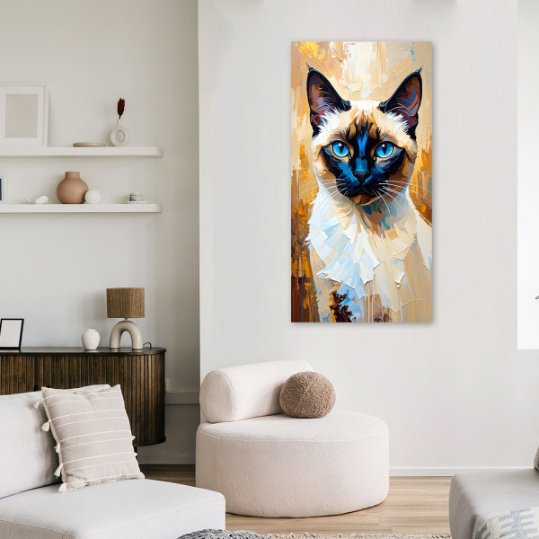Obraz młodzieżowy do pokoju nastolatka salonu, Sfinks Kolorowy Kot 40x80