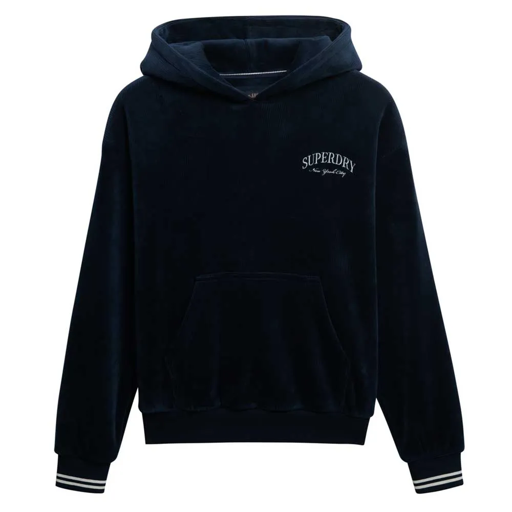 Superdry Country Club Velour Loose Fit hoodie