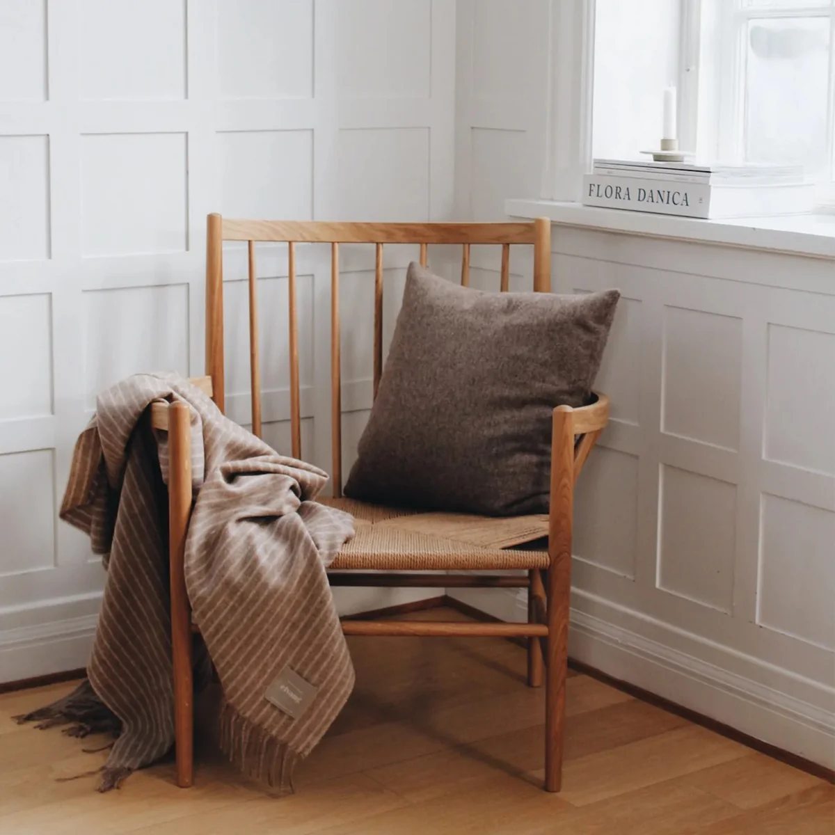 Elvang - Stripes Decke, mirage blue