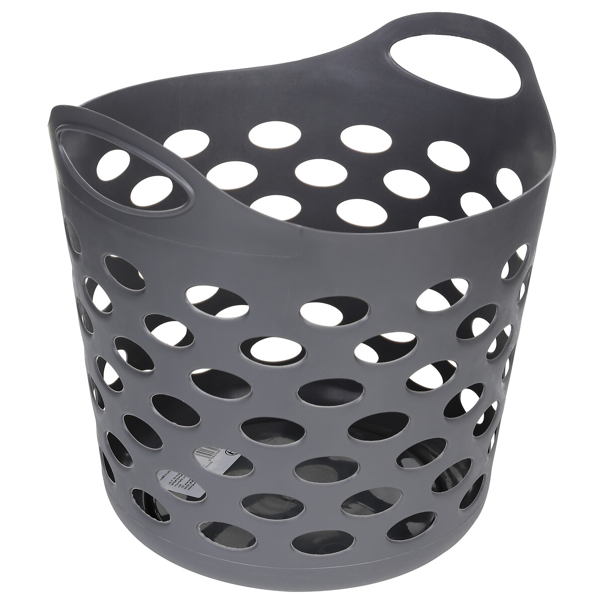 Cesto de roupa cinza flexível 28l