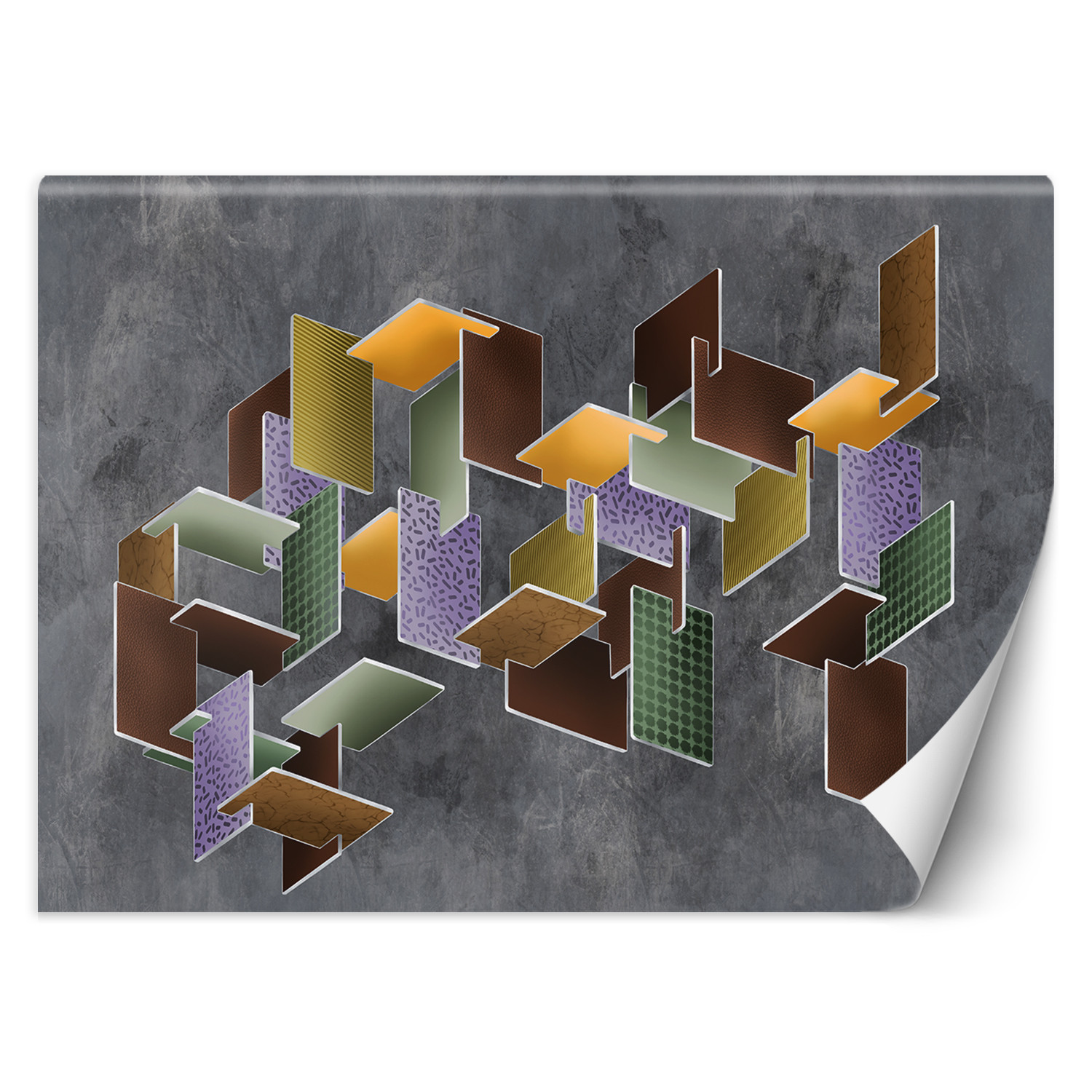 Feeby Fototapeta, Kształty geometryczne 3D 150x105