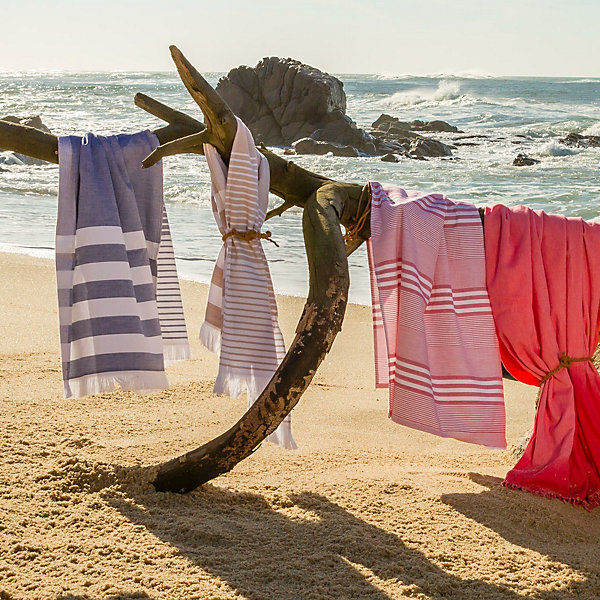 Drap de plage 100x180 cm pur coton collection FETOVAIA gris