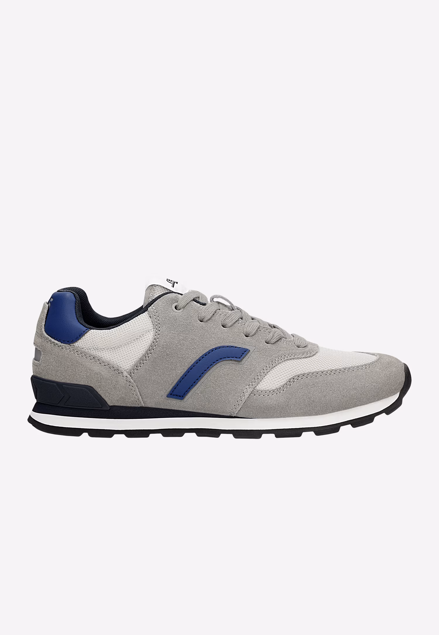 Popielato-niebieskie sneakersy RELAKS z niebieskimi detalami