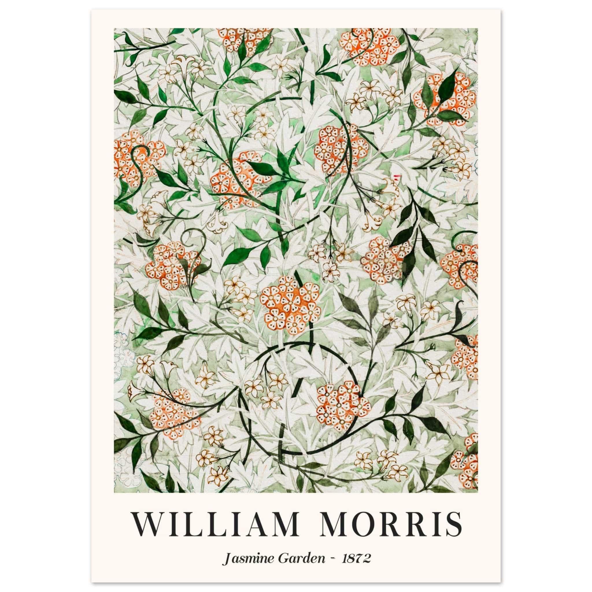 Artfulprints Poster William Morris - Jasmine garden  - 50x70 cm - Groen