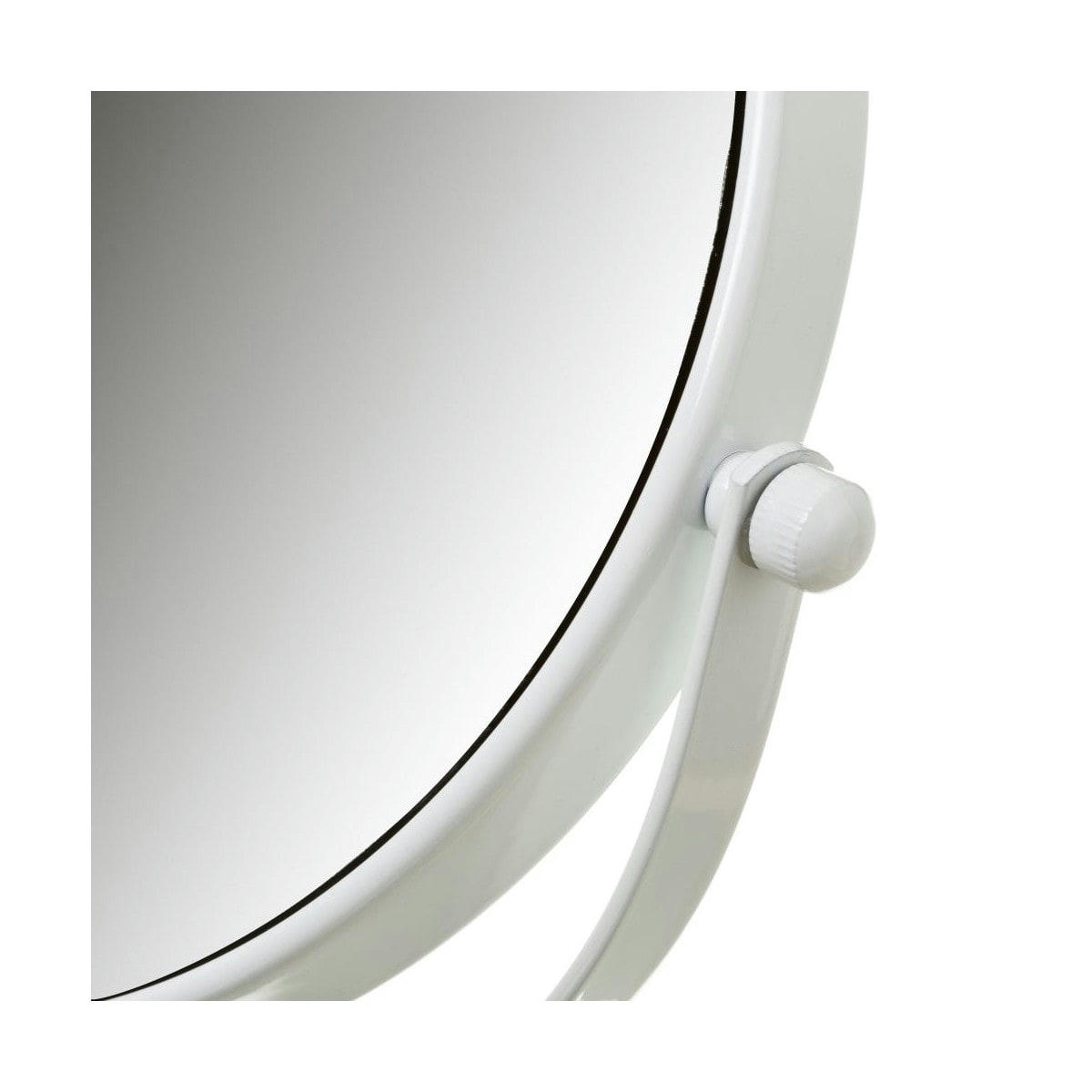 - Miroir grossissant (x5) double face en métal blanc