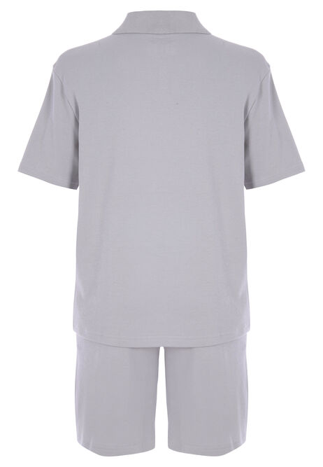 Older Boys Grey Polo Shirt & Shorts Set