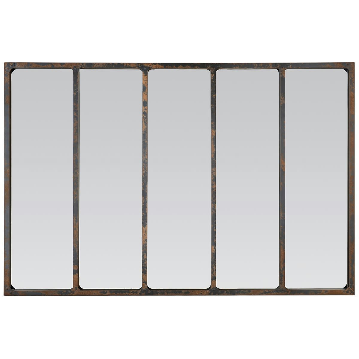 - Miroir industriel avec rivets 137x90cm