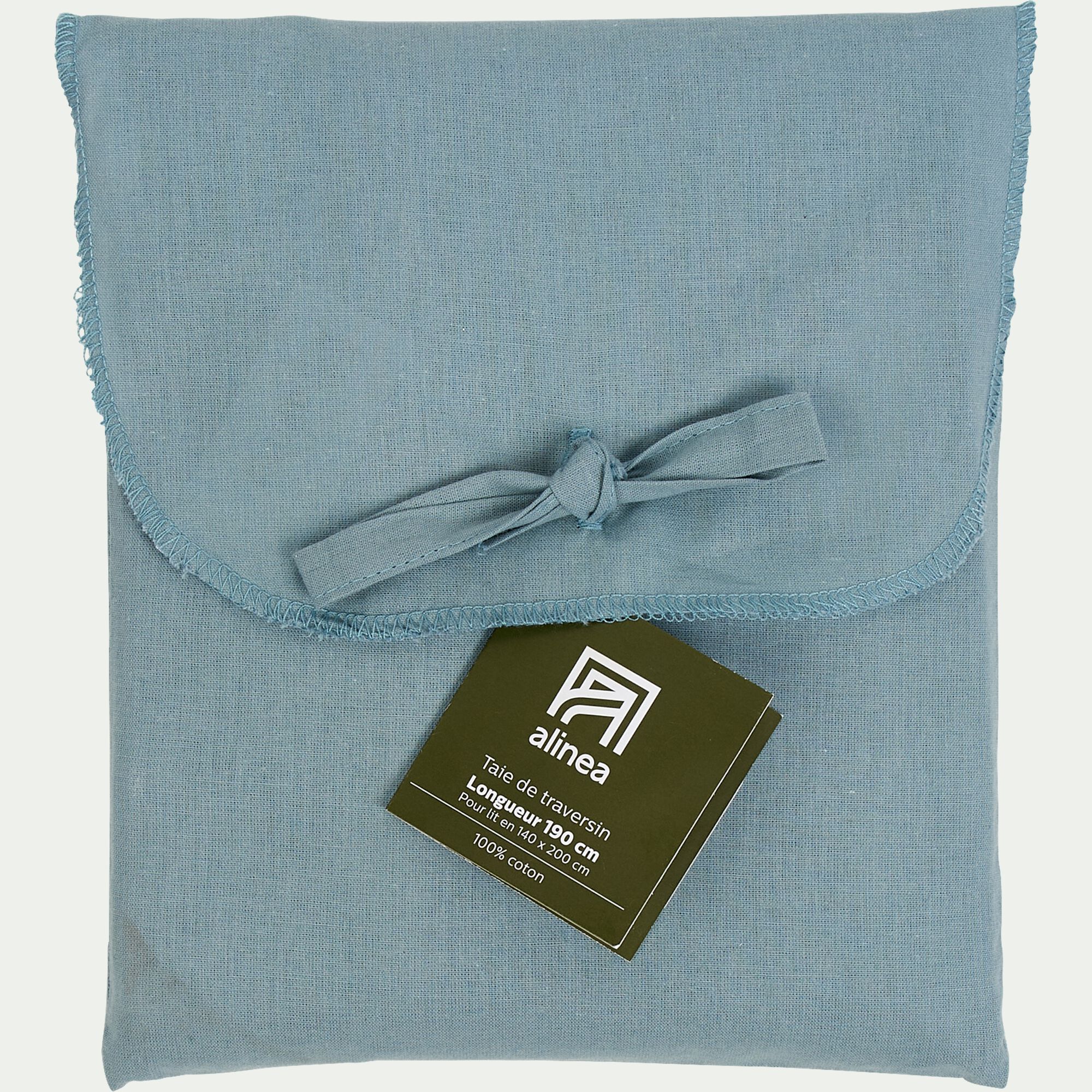 CALANQUES - Taie de traversin en coton - bleu calaluna 43x190cm