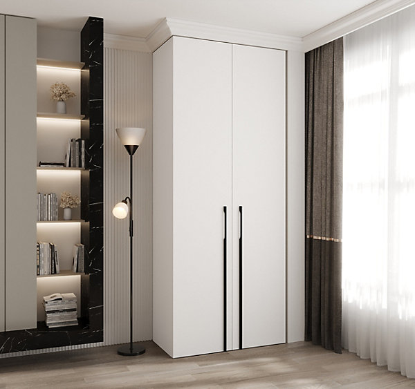 Armoire Como 3 a portes battantes H. 245 x L. 100 x P. 40, 2 portes