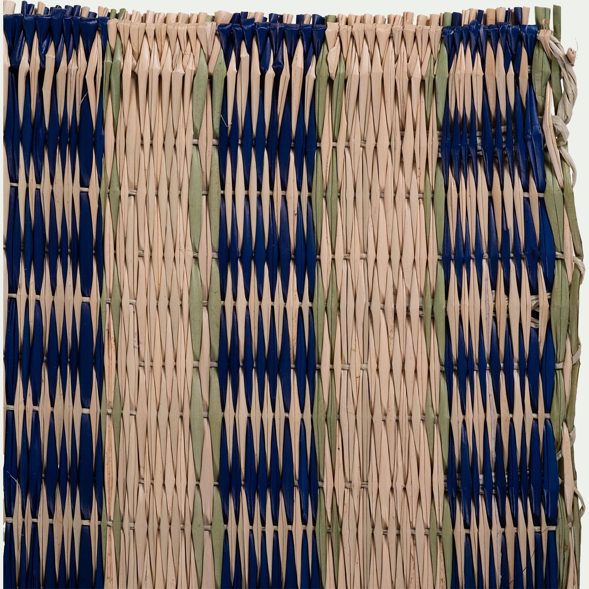 LEMOS - Lot de 2 sets de table à rayures en jonc de mer 30x45cm - bleu