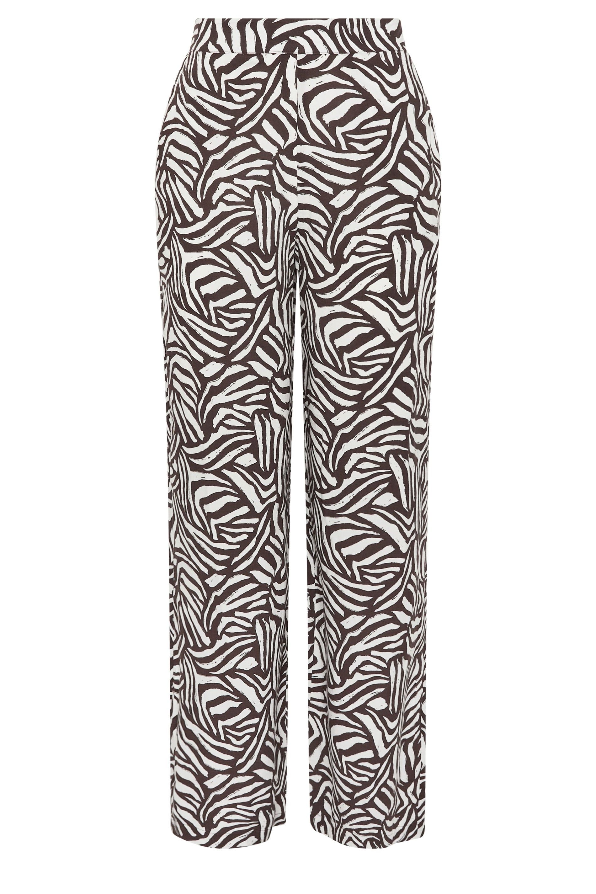 Long Tall Sally Tall Zebra Print Wide Leg Trousers