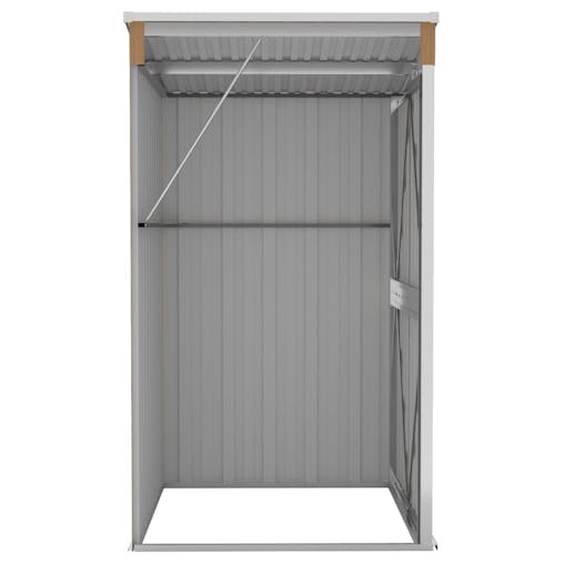 NNEVL Wall-mounted Garden Shed Brown 118x100x178 cm Galvanised Steel