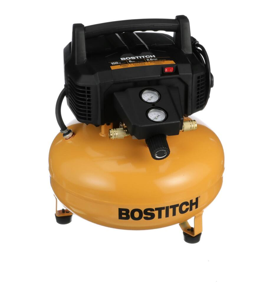 Bostitch Oil-Free Portable 3-Gun & Pancake Air Compressor Combo Kit, 150-PSI