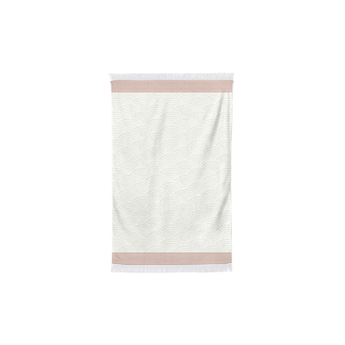 ARTEA - Serviette invité Ecru Rouge Coton 30x50 cm