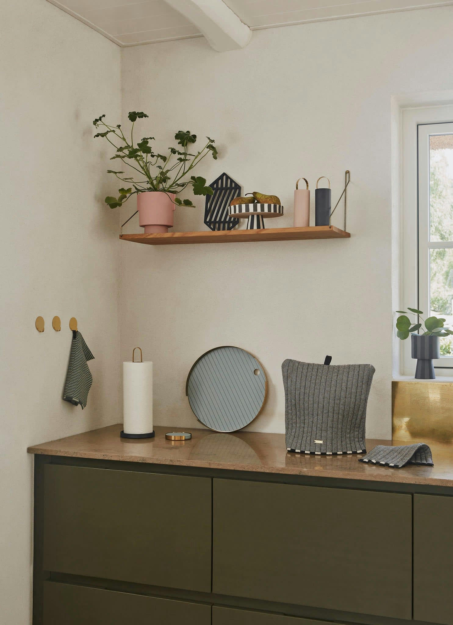 INKA KANA - Pot rose 100% grès Ø15xH16cm