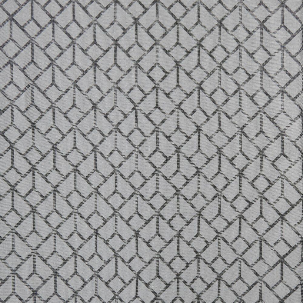 Voilage à oeillets imprimé graphique gris 140x240 cm