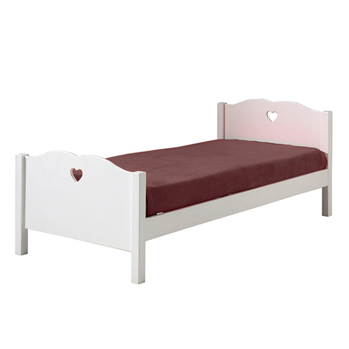 AMORI - Lit 90x200 sommier inclus blanc