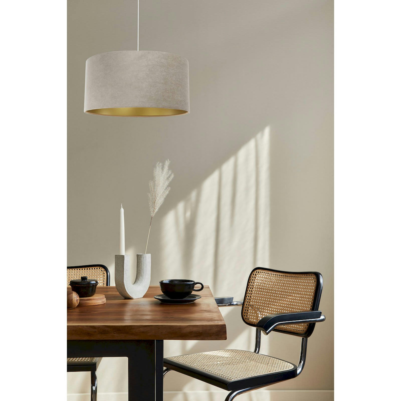 GLAMOUR - Suspension Tissu Beige