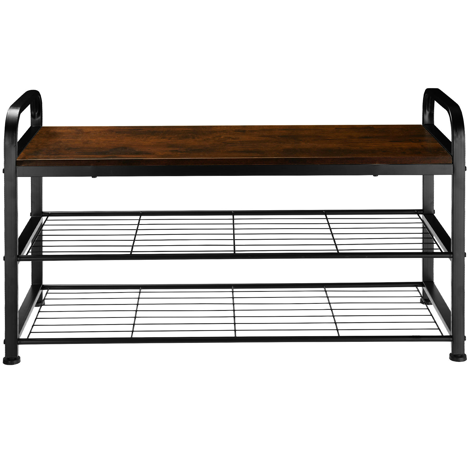 - Étagère à chaussures Style industriel Bois foncé industriel, rustique