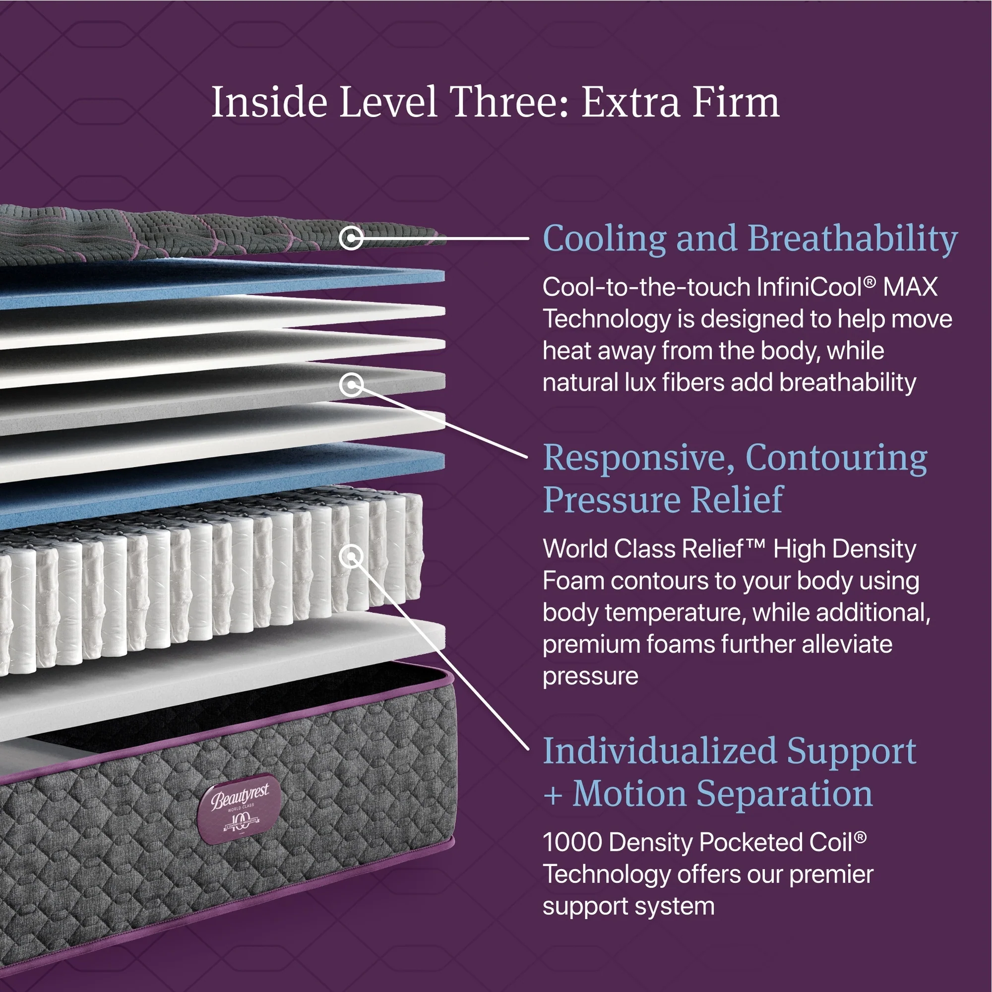 Beautyrest World Class Level Three Extra Firm Mattress