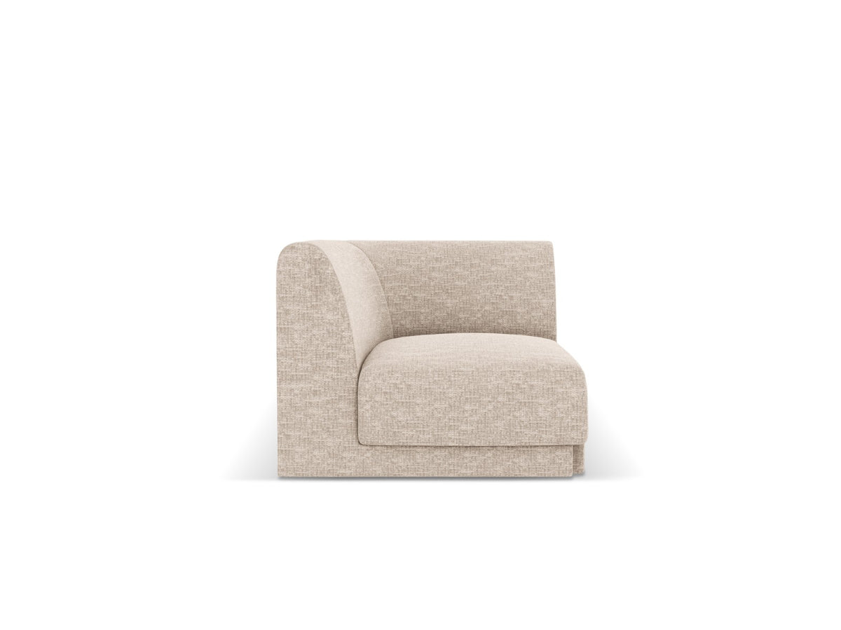 Micadoni Hoekmodule Miley structurele stof beige - 90x90x70cm