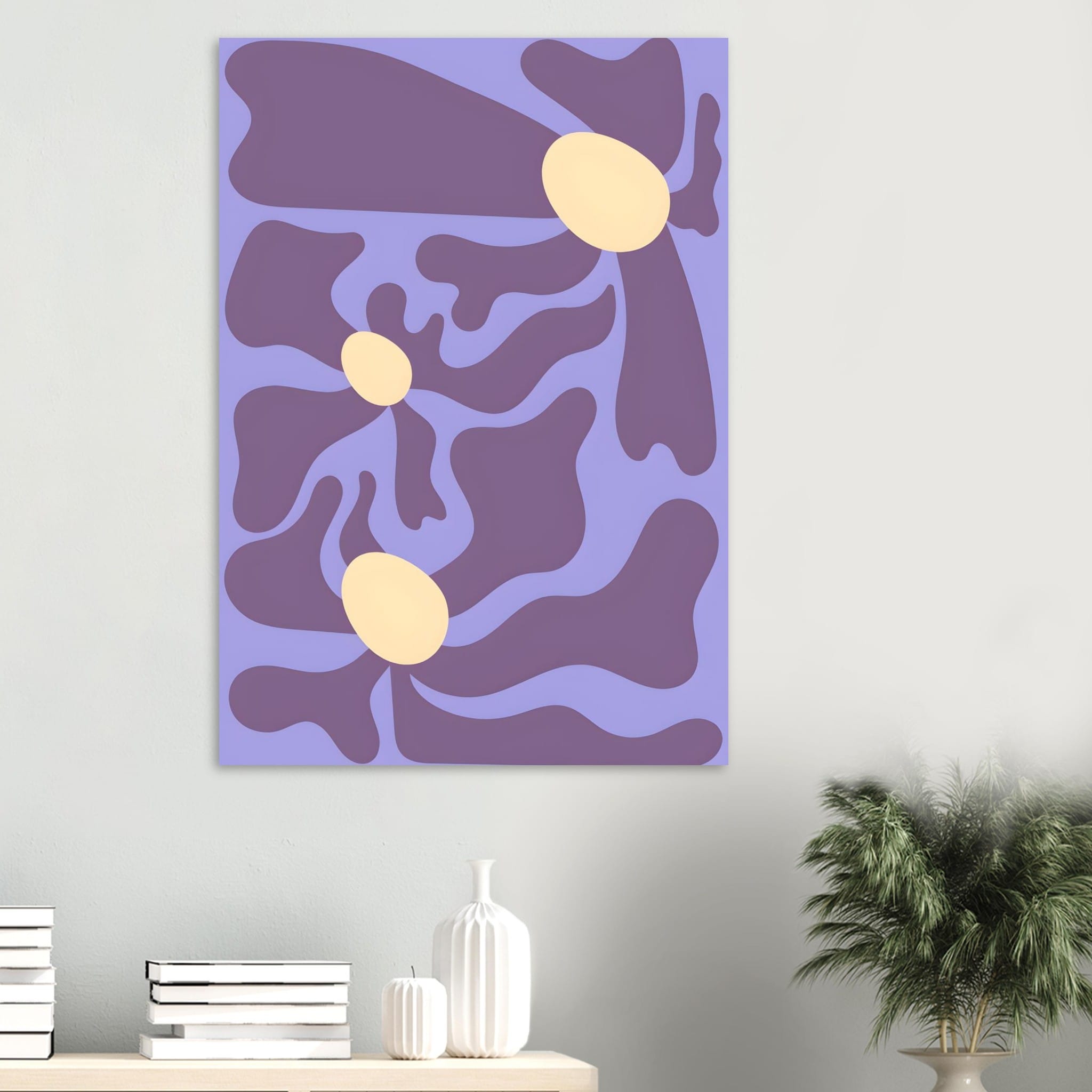 Artfulprints Poster Matisse - Purple flowers  - 70x100 cm - Paars