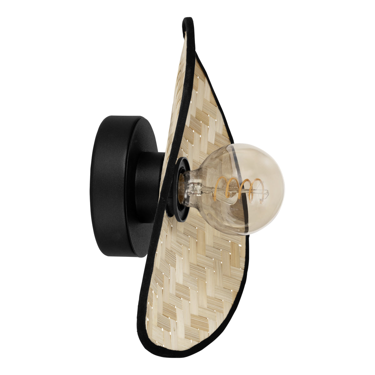 EGLO wandlamp Marywell - e27 - hout - zwart/bruin