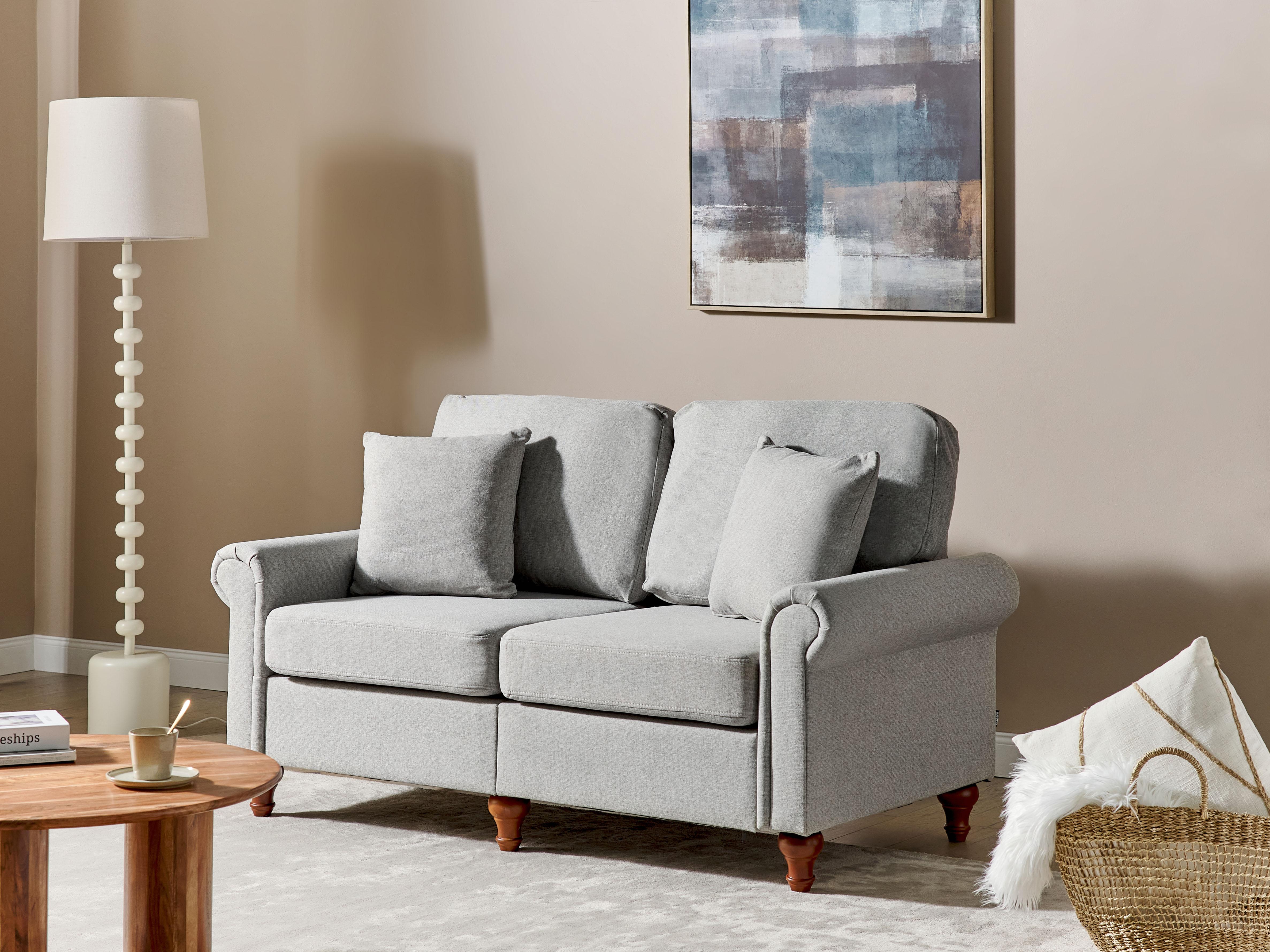 Sofa 2 Seater GINNERUP Fabric Light Grey